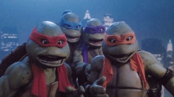 Raphael (Kenn Scott), Leonardo (Mark Caso), Donatello (Leif Tilden) und Michelangelo (Michelan Sisti)
